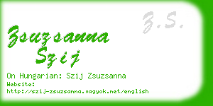 zsuzsanna szij business card